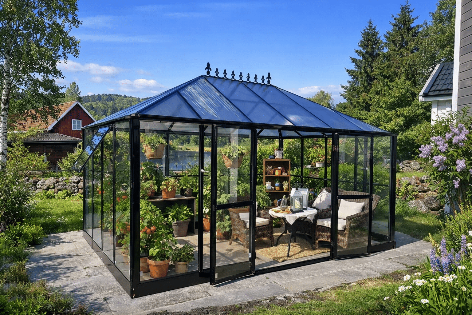 Drivhus Kongsberg 422x286x268cm – 12m2