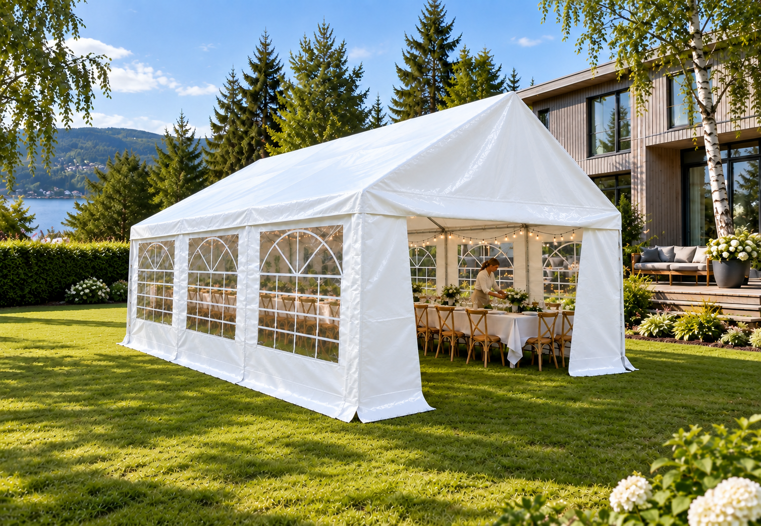 PVC Party Tent 4x6m – Robust and Luxurious Protection