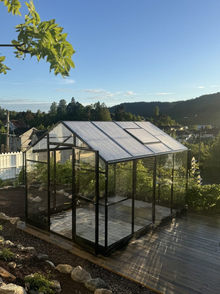 drivhus med glassvegger og tak Drivhus Ålesund 325x244x235cm - 7,9m2