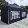 Outdoor 3x3m pop up tent with windows.
