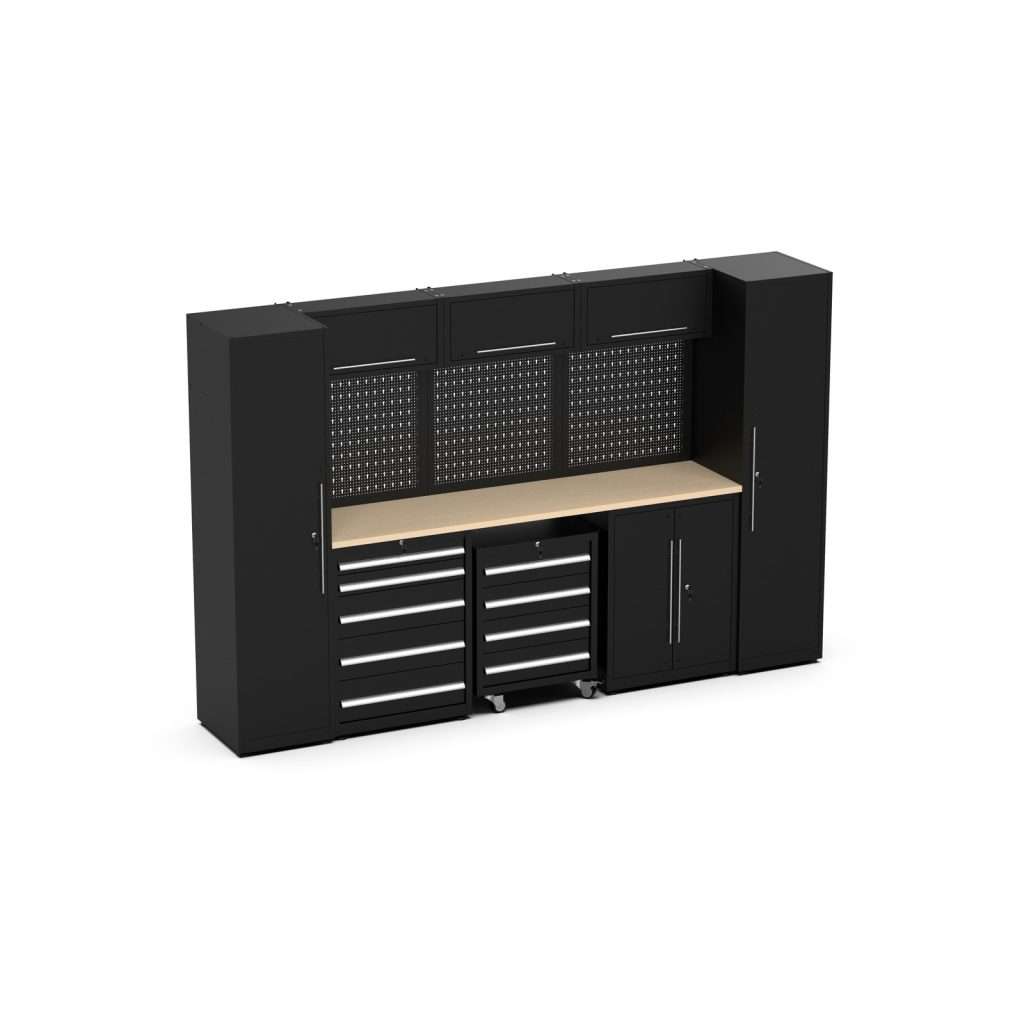 The measurements for the black cabinet and drawers. Lekker komplett garasjeinnredning. Kaiser 97