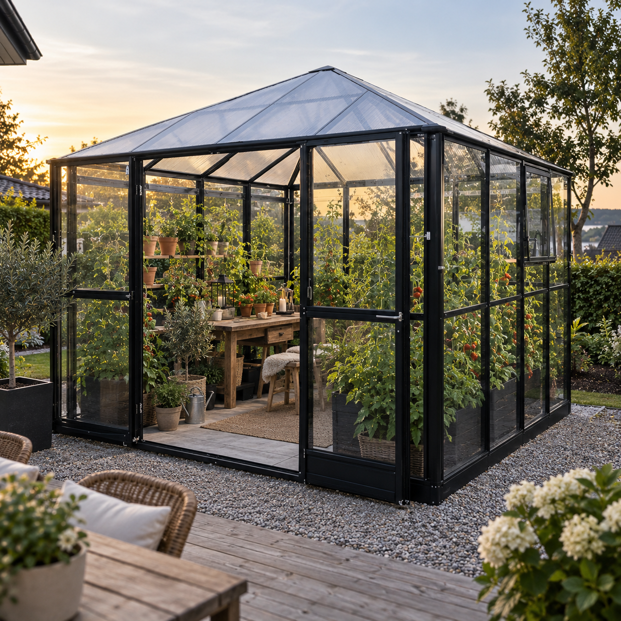 Drivhus Hamar 286x286x268cm. 8,2 m2