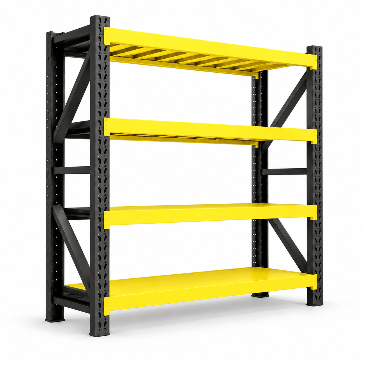 Storage rack 120×60×200cm - Black/yellow 800kg