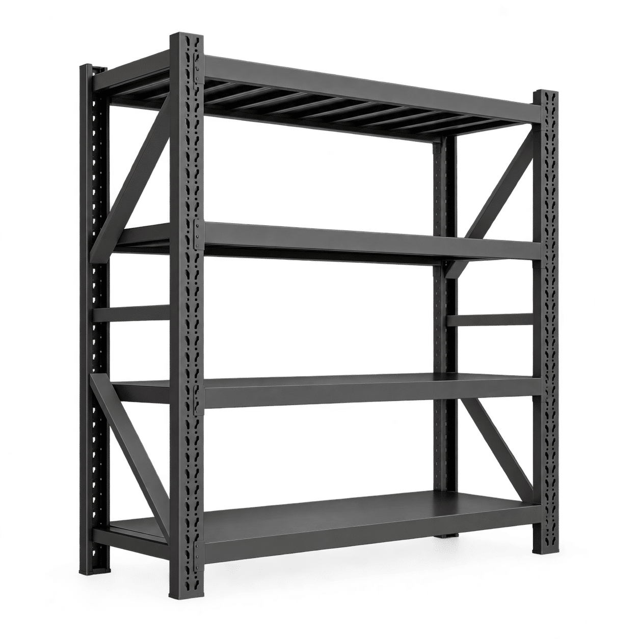 Lagerreol 120×60×200cm - Svart 800kg