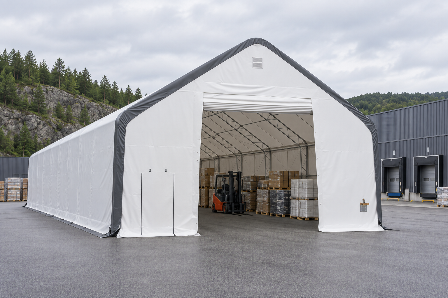 Large storage tent 1525 x 915 x 610 cm - 140 m2