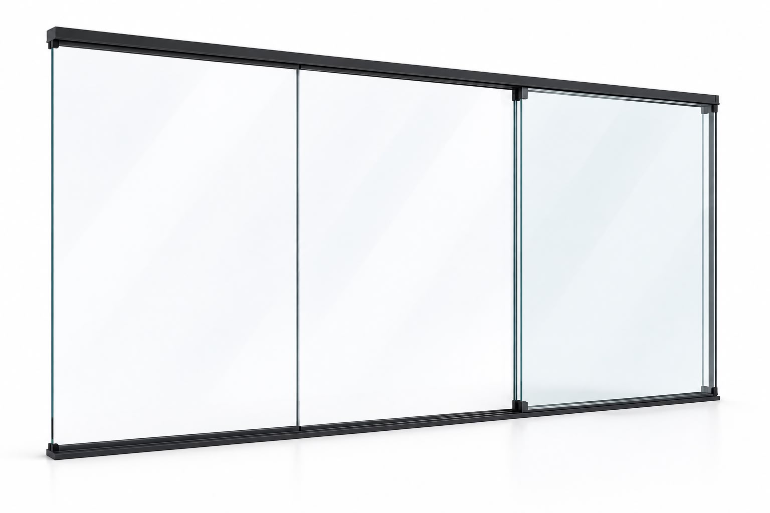 Glassvegg 3 meter – Skyveglass 10 mm