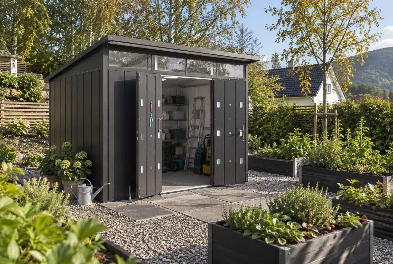 Redskapsbod Premium Extreme Pent Roof 9 m² – 300 x 300 x 230cm