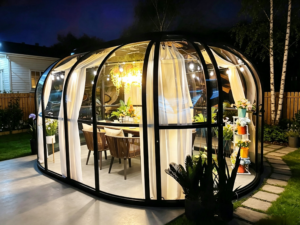 SkyDome Oval Hagestue 12,3 m² – Moderne Lysthus med Panoramautsikt