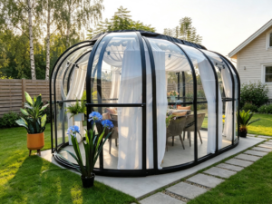 SkyDome Oval Hagestue 12,3 m² – Moderne Lysthus med Panoramautsikt