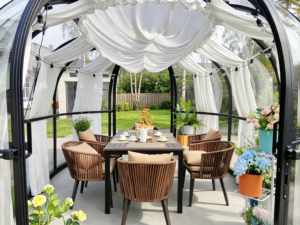 SkyDome Oval Hagestue 12,3 m² – Moderne Lysthus med Panoramautsikt