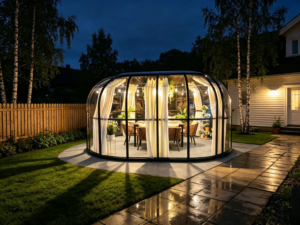 SkyDome Oval Hagestue 12,3 m² – Moderne Lysthus med Panoramautsikt